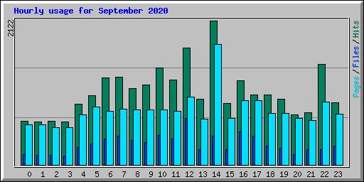 Hourly usage for September 2020