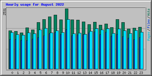 Hourly usage for August 2022